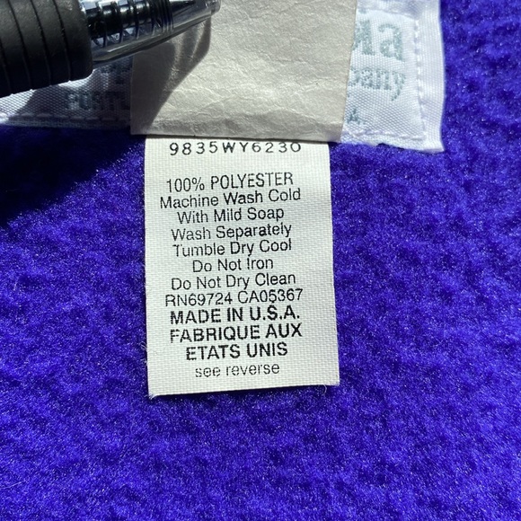 Vintage Columbia Fleece 1/2 Zip Hooded Anorak Jacket: Size Small - Picture 10 of 10